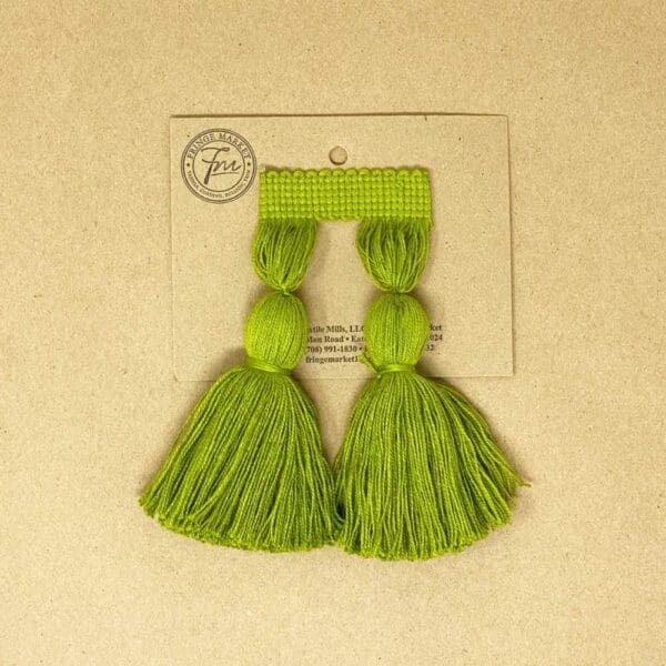 Two 5IN Chunky Tassel Fringes on a card.