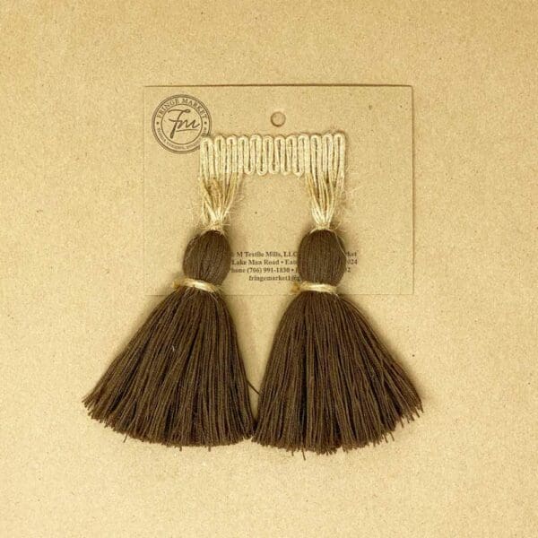 Two 5IN Chunky Tassel Fringes on a card.