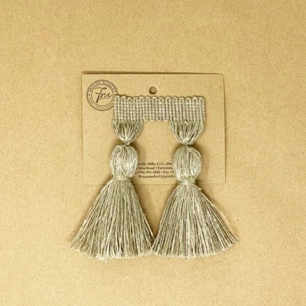Two 5IN Chunky Tassels Fringe on a card.