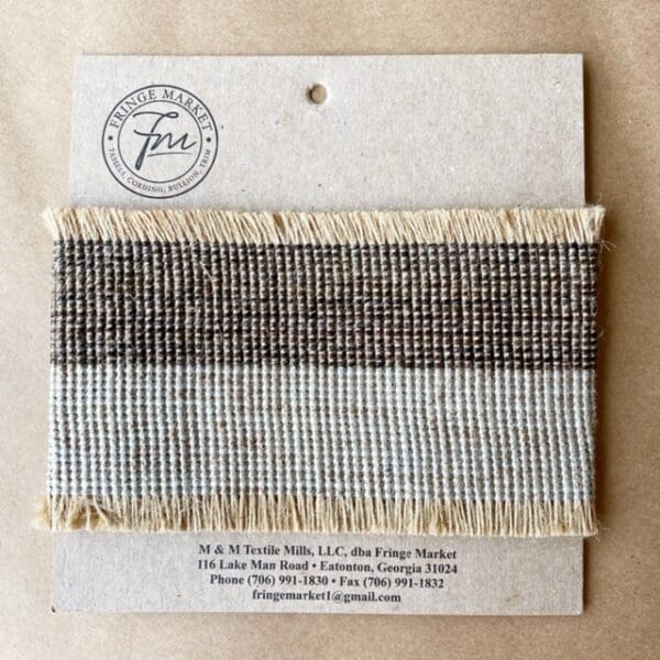 A card with a Navajo Jute 4IN stripe on it.
