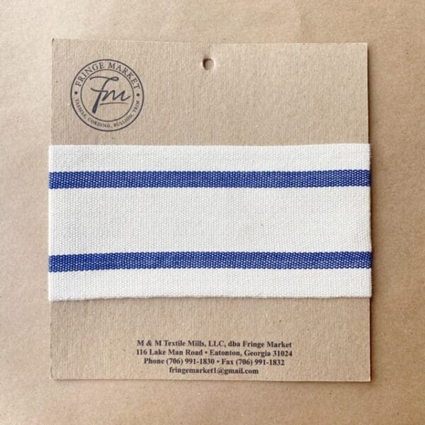 A blue and white stripe on a piece of paper.