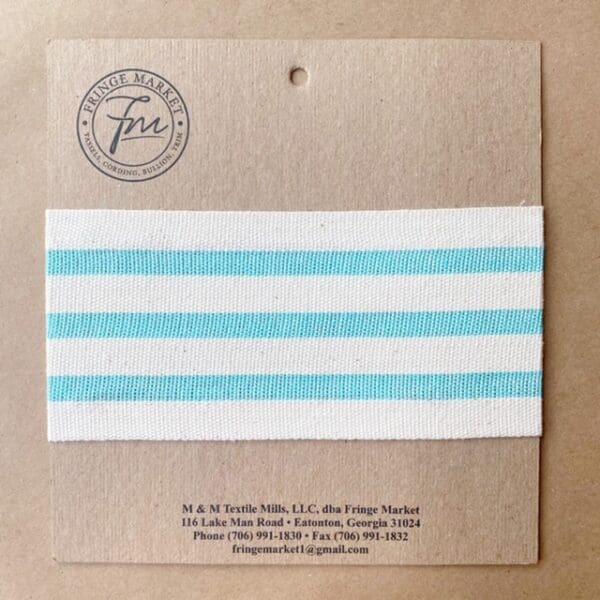 A blue and white stripe on a piece of paper.