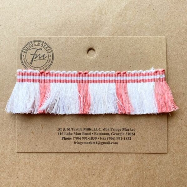 A card with a Circus Fringe 1.25IN tassel.