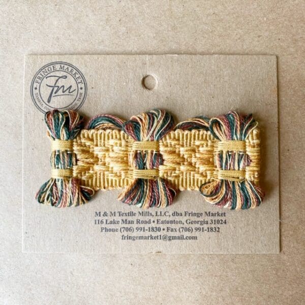 A card with a Bow Tie Braid 1 3/4 IN ribbon on it.