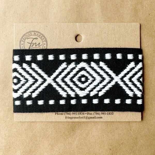 A black and white Sonora Outdoor Tapes with a geometric pattern.