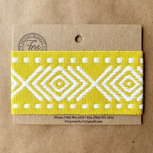 A yellow and white Sonora Outdoor Tapes with a geometric pattern.