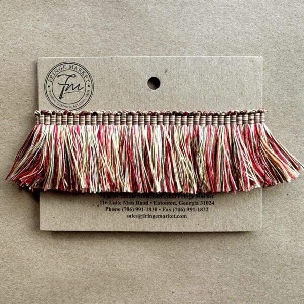 A card with Silk 100% Cut Brush Fringe 1.5in on it.